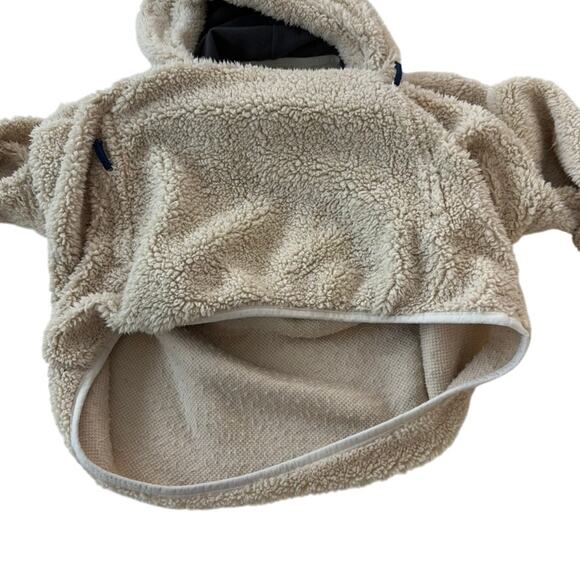 Chubbies Hoodie size Large Beige Fleece Sherpa Pullover Sweater Cozy - Picture 4 of 7